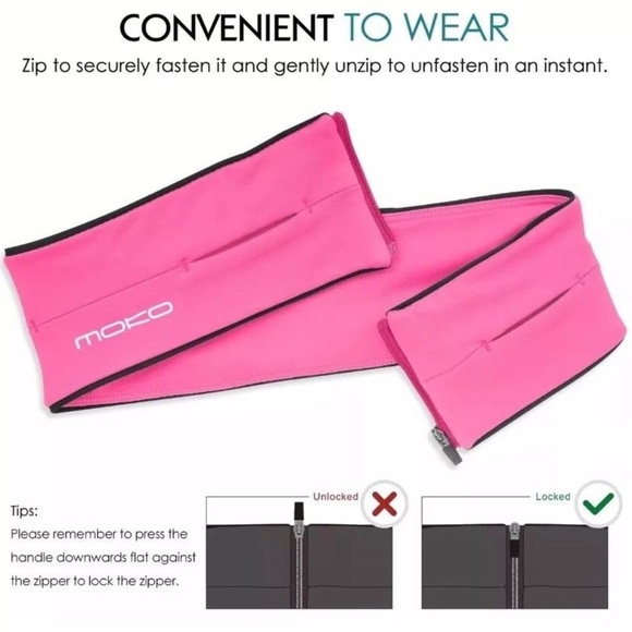 MoKo RUNNING Waist BELT (Magenta) - Large - Picture 2 of 7